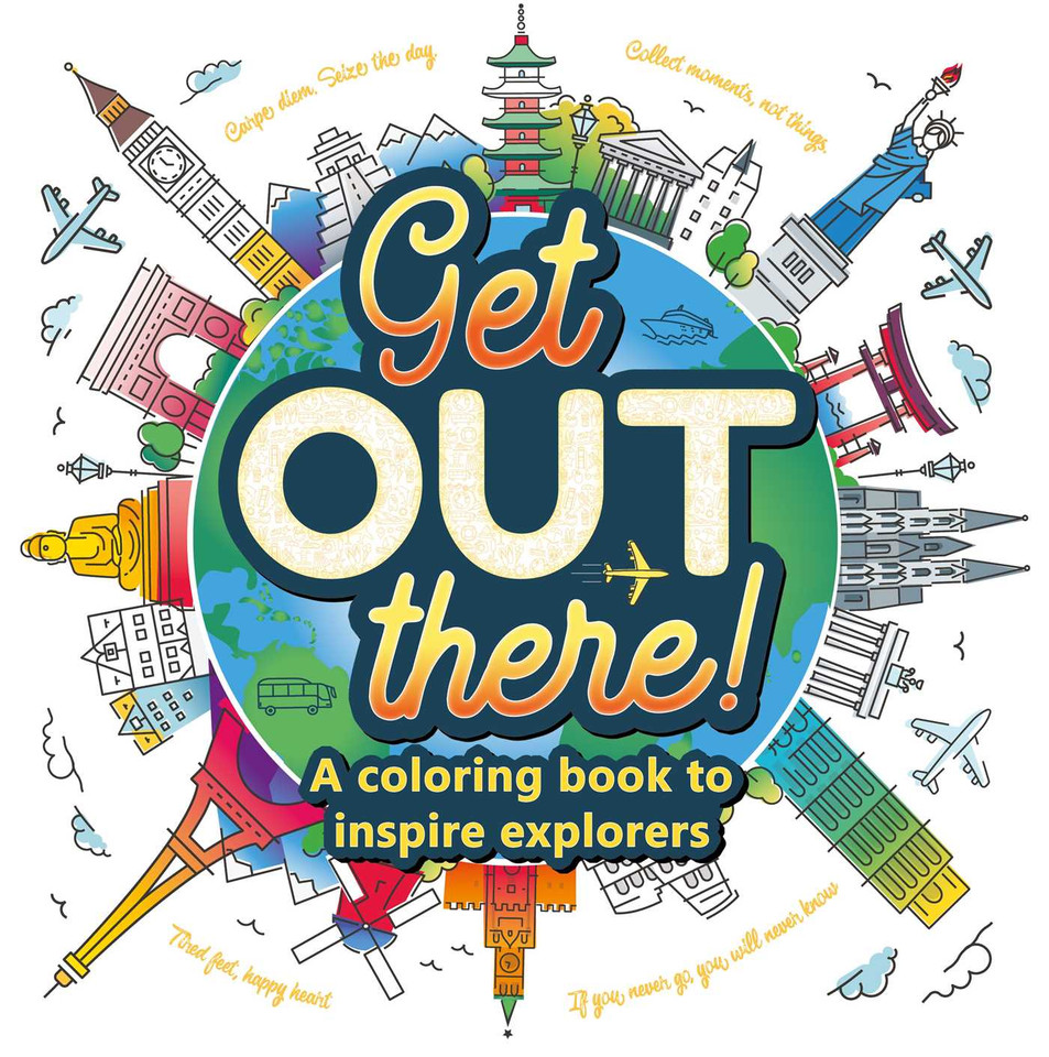 Get Out There!: A Coloring Book to Inspire Explorers book cover by IglooBooks