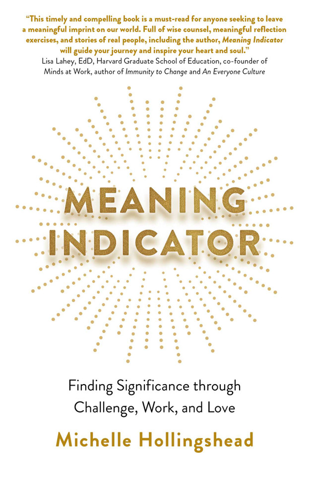 Meaning Indicator: Finding Significance through Challenge, Work, and Love book cover by Michelle Hollingshead