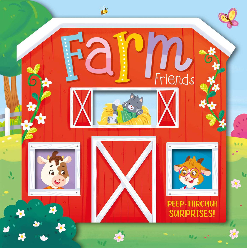 Farm Friends: Peep-through Surprise Lift-a-Flap Board Book book cover by IglooBooks