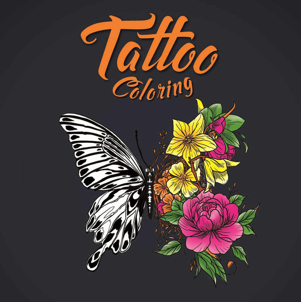 Tattoo Coloring: Adult Coloring Book book cover by IglooBooks