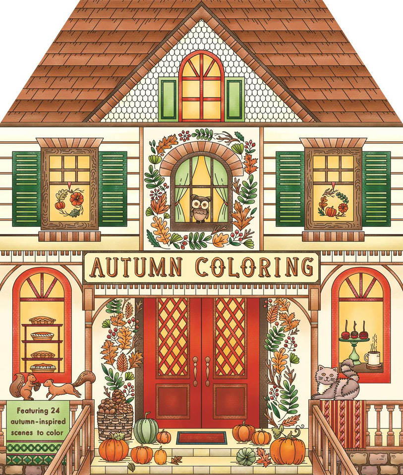 Autumn Coloring: Featuring 24 Sweater-Weather Scenes to Color book cover by IglooBooks
