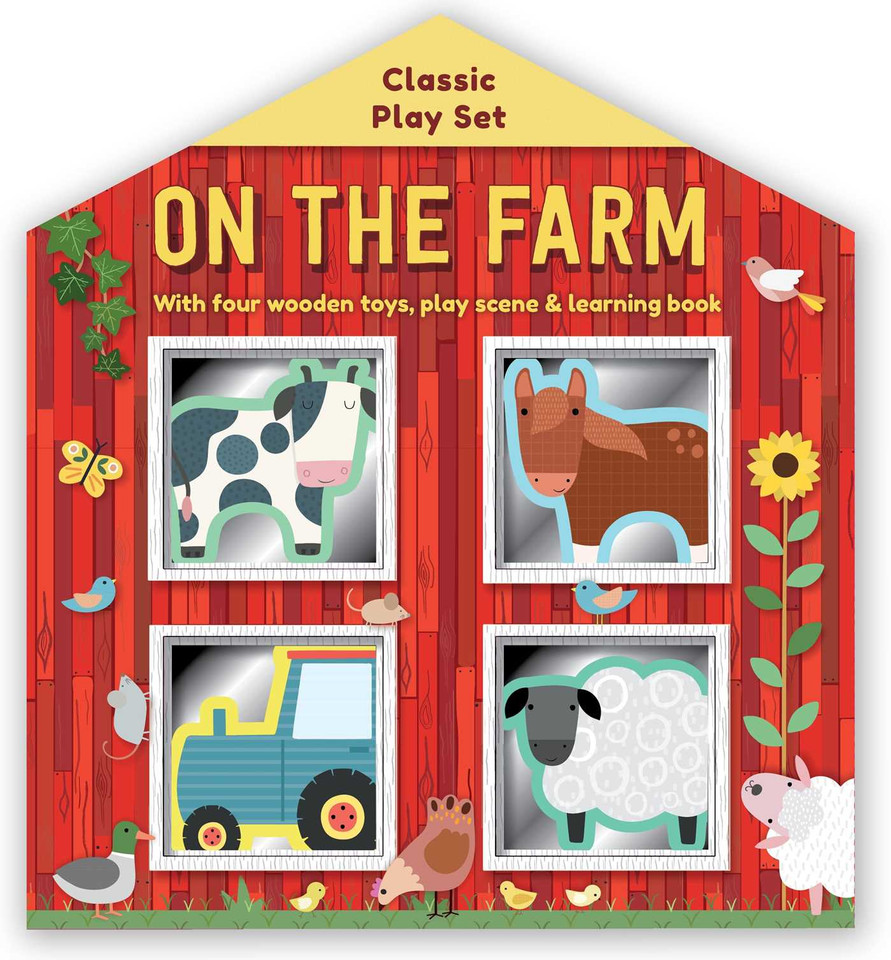 On the Farm: Wooden Toy Play Set: With Four Wooden Toys, Play Scene & Learning Book book cover by IglooBooks