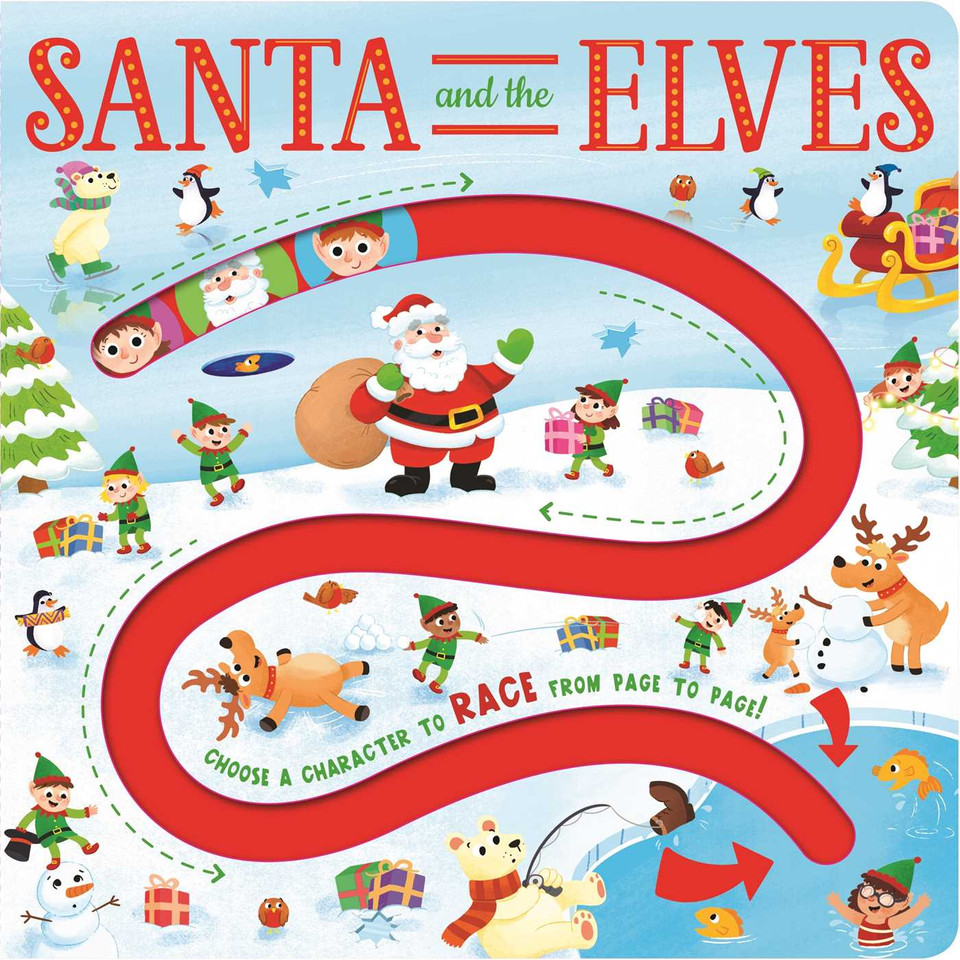 Santa and the Elves Maze Board: Maze Book for Kids book cover by IglooBooks