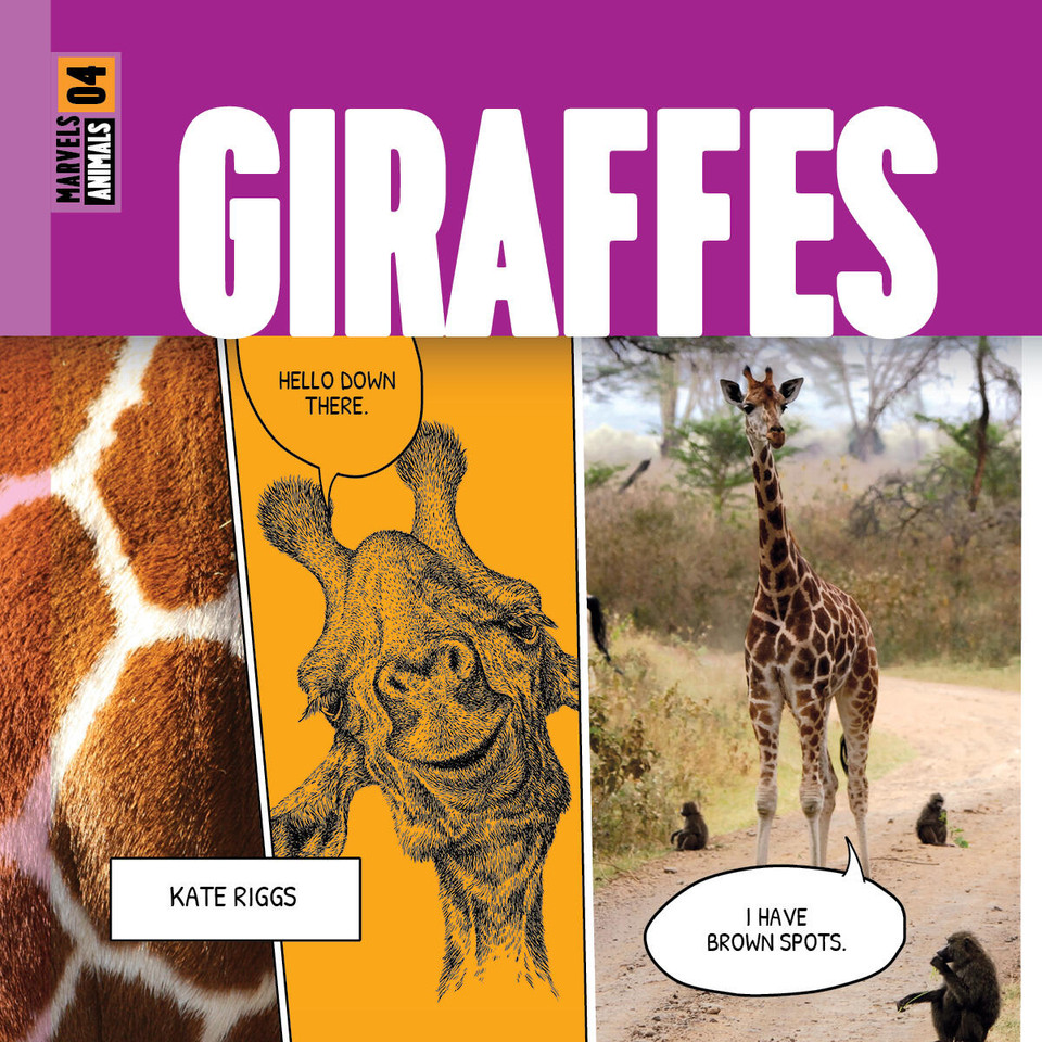 Giraffes book cover by Kate Riggs
