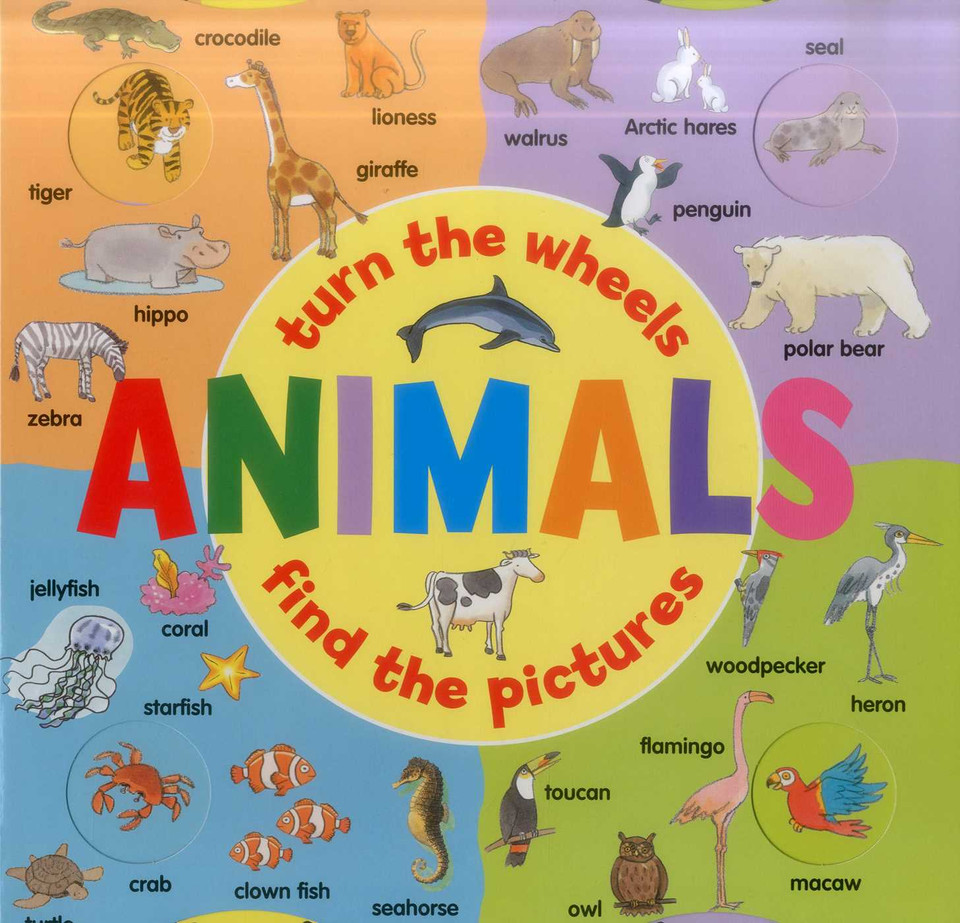Turn the Wheels: Animals: Turn The Wheels; Find The Pictures book cover by 