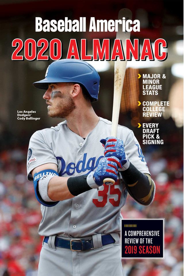 Baseball America 2020 Almanac book cover by 