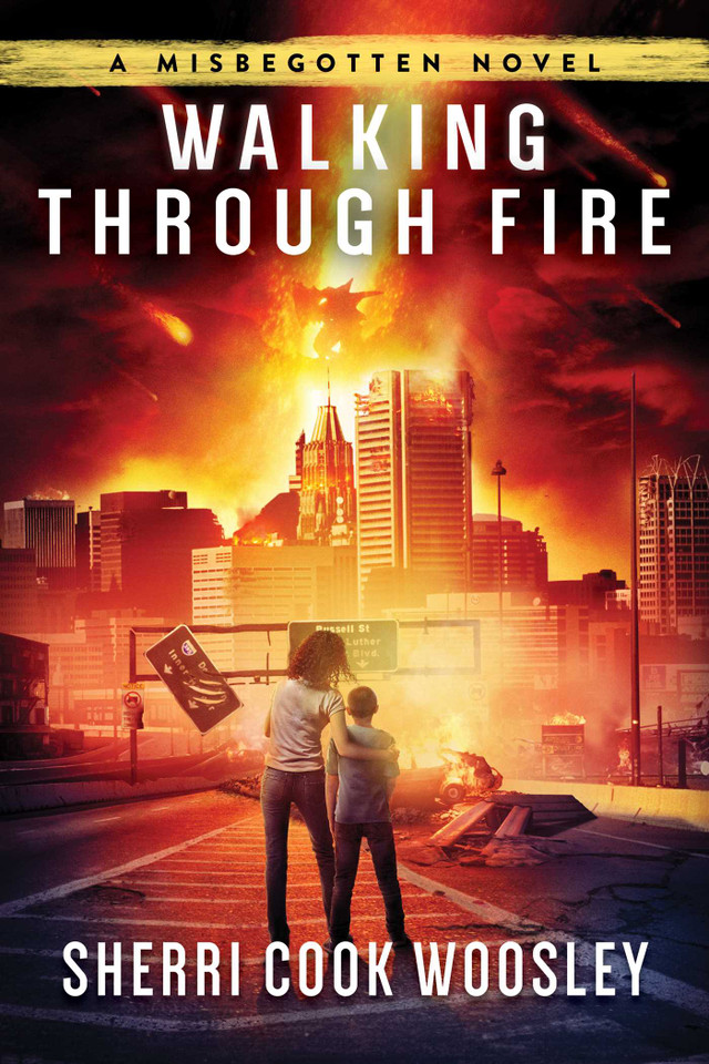 Walking Through Fire: A Misbegotten Novel book cover by Sherri Cook Woosley