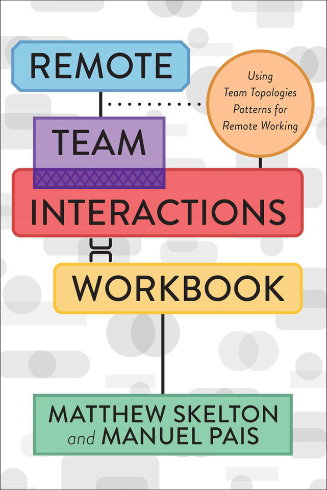 Remote Team Interactions Workbook: Using Team Topologies Patterns for Remote Working book cover by Matthew Skelton, Manuel Pais