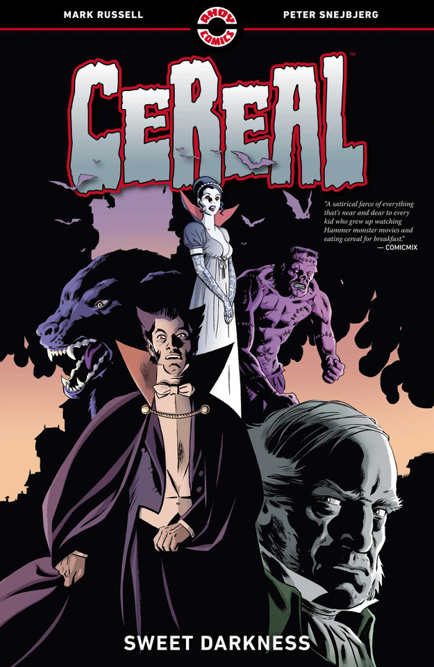 Cereal book cover by Mark Russell