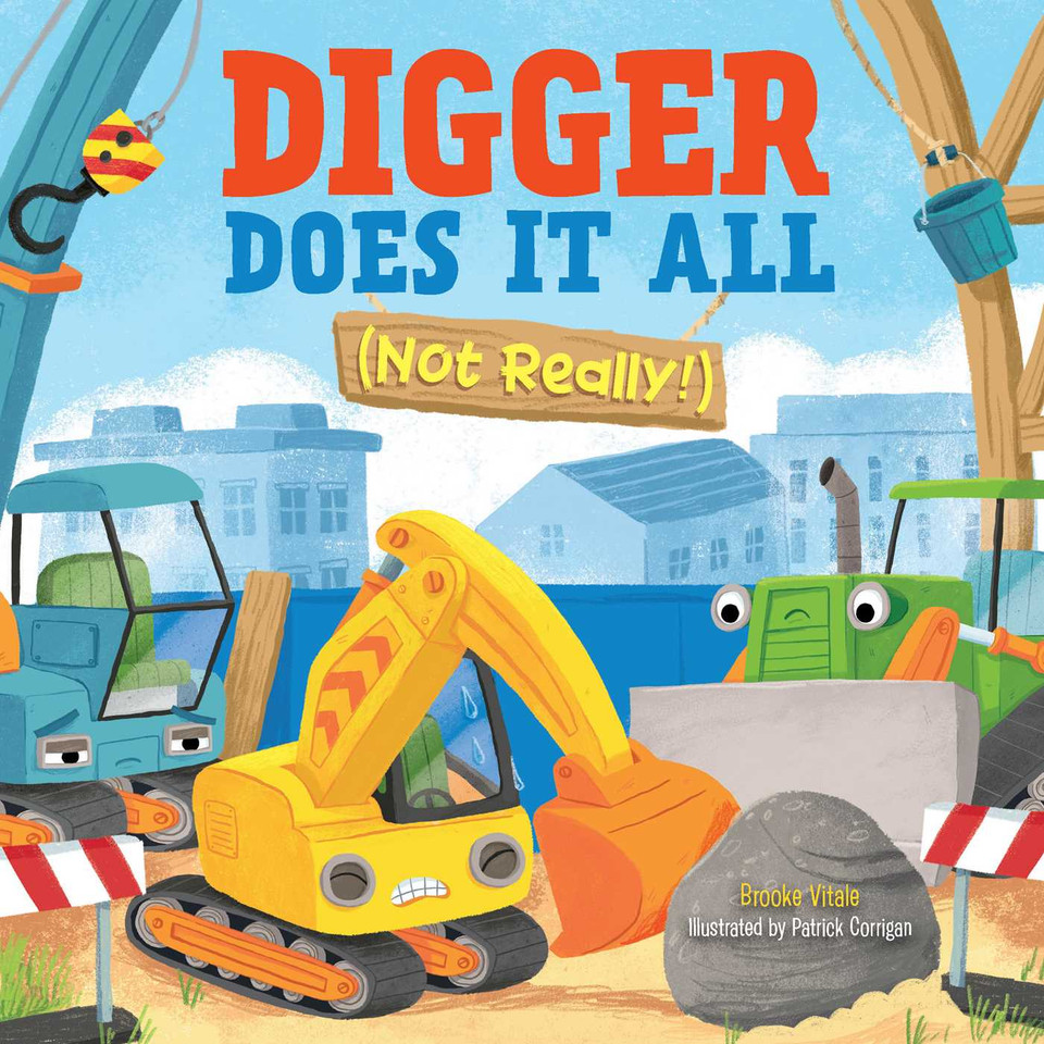 Digger Does It All (Not Really!) (Little Genius Vehicle Board Books) book cover by Brooke Vitale