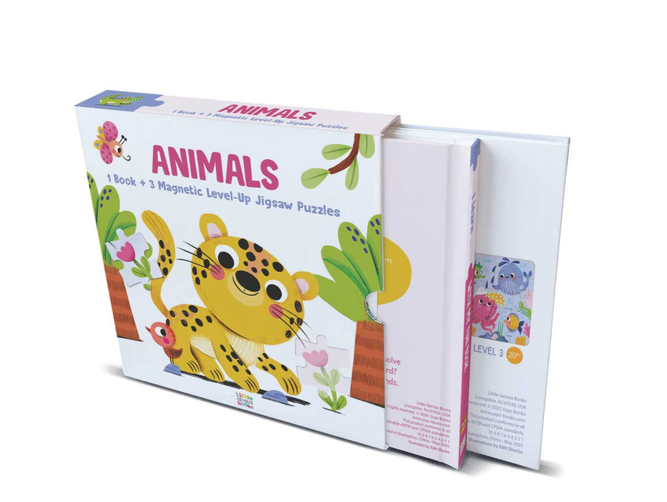 Magnetic Level-Up - Animals (Magnetic Level-Up) book cover by Little Genius Books