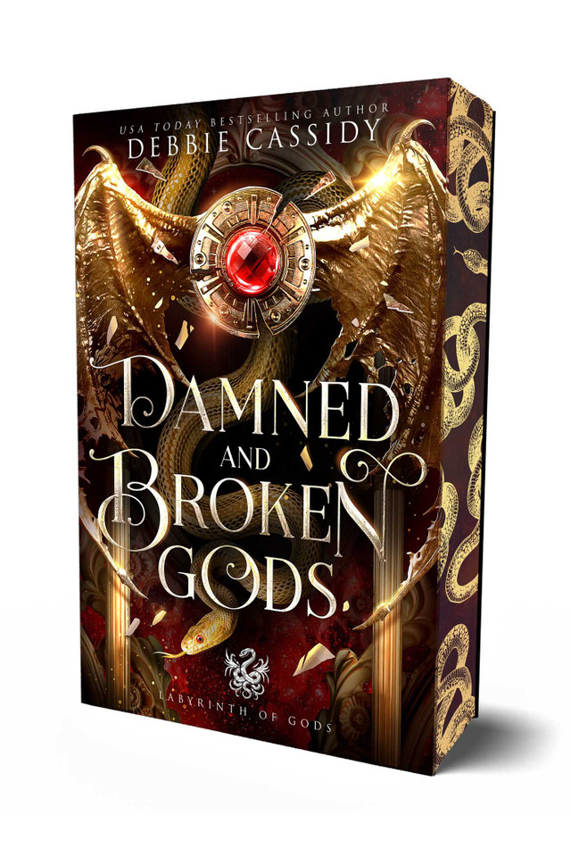 Damned and Broken Gods (Labyrinth of Gods) book cover by Debbie Cassidy