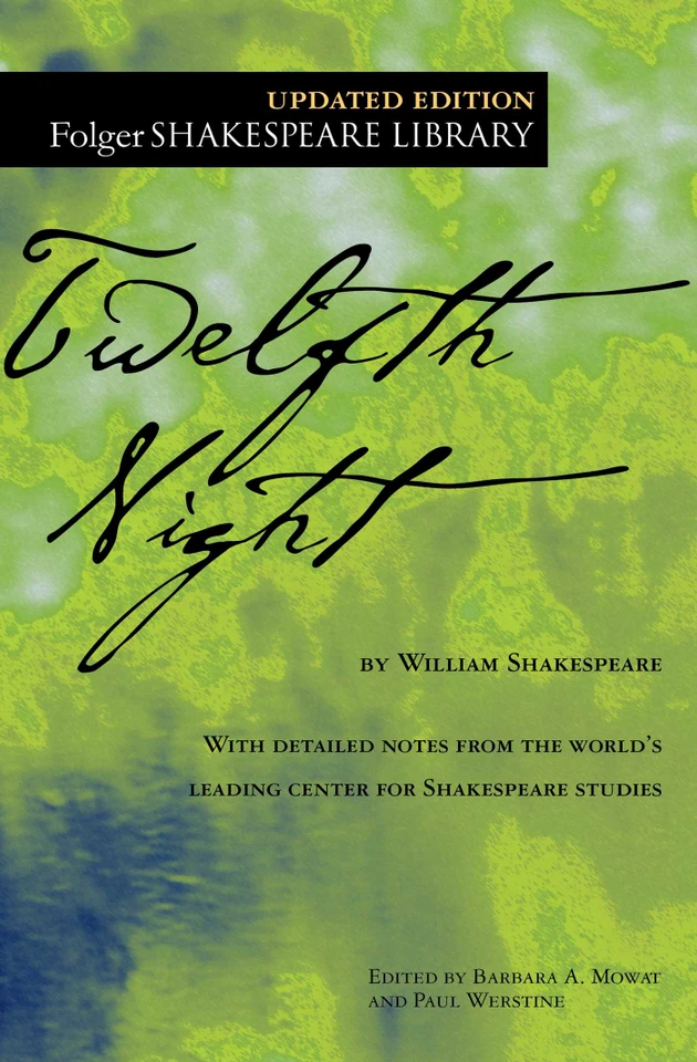 Twelfth Night (Folger Shakespeare Library) book cover by William Shakespeare