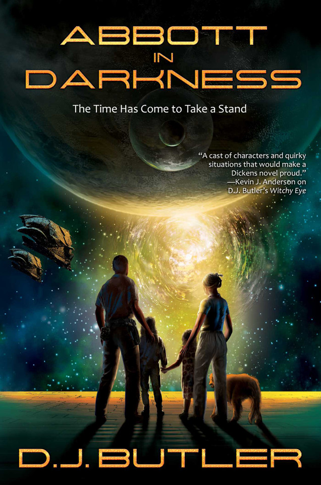 Abbott in Darkness book cover by D.J. Butler