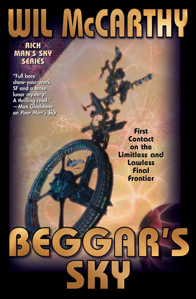Beggar's Sky (Rich Man's Sky) book cover by Wil Mccarthy