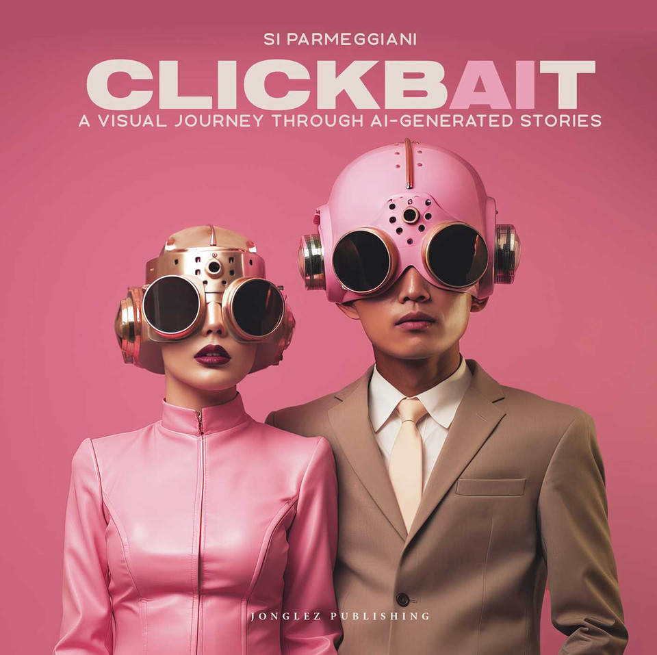 Clickbait: A Visual Journey through AI-generated Stories (Jonglez photo books) book cover by Si Parmegiani