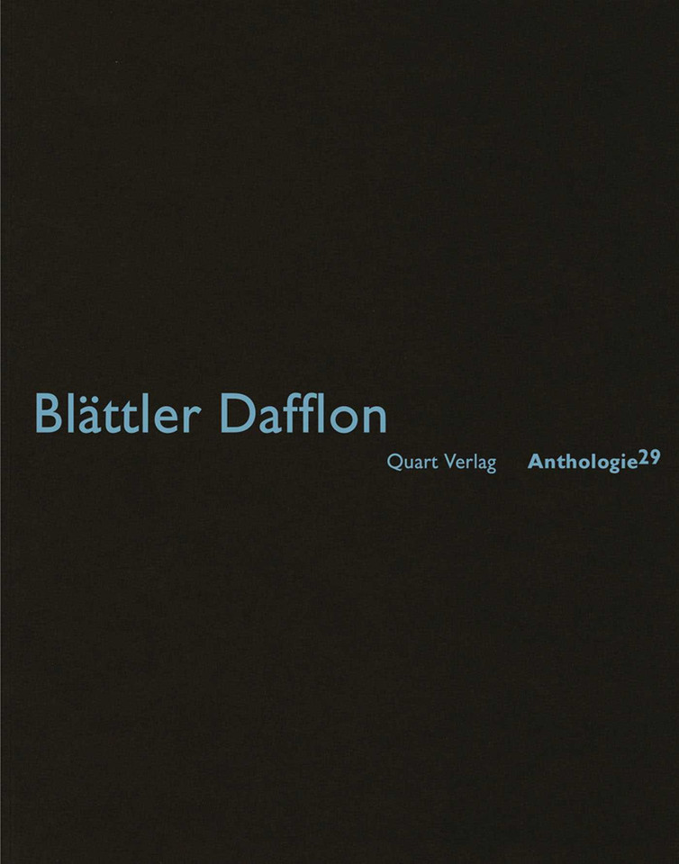 Blättler Dafflon (Anthologie) book cover by Heinz Wirz