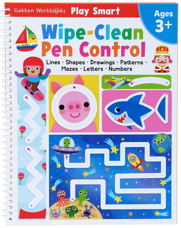 Play Smart Wipe-Clean Pen Control: Ages 3+ (Play Smart) book cover by Gakken early childhood experts