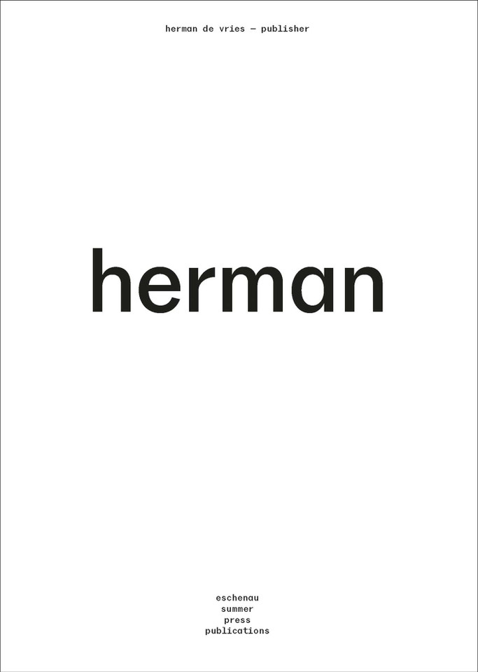 herman de vries - publisher book cover by Lynn Rhijn, Ton Geerts