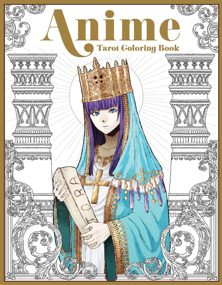 The Anime Tarot Coloring Book book cover by Ann  McCalla