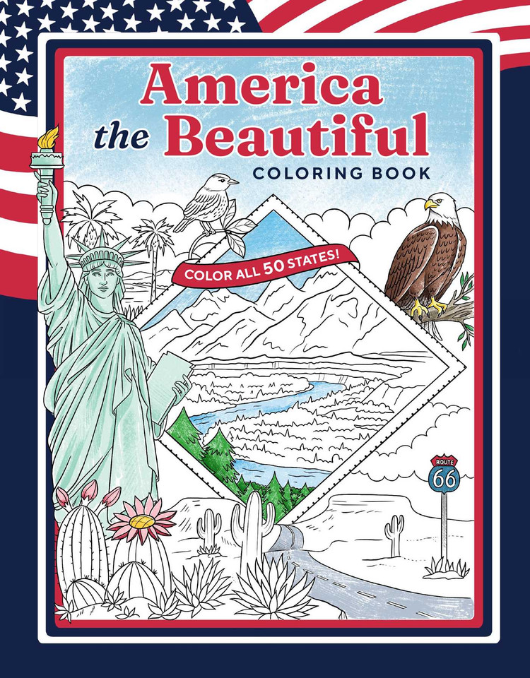 America the Beautiful Coloring Book: Color All 50 States! book cover by Weldon Owen