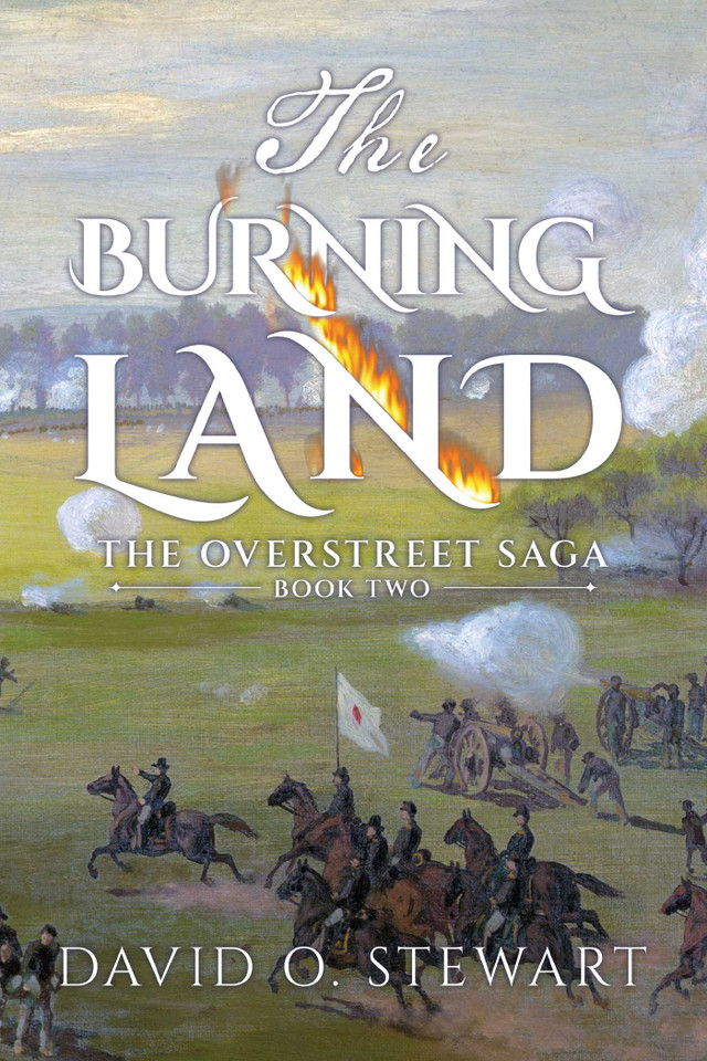 The Burning Land (The Overstreet Saga) book cover by David  O. Stewart