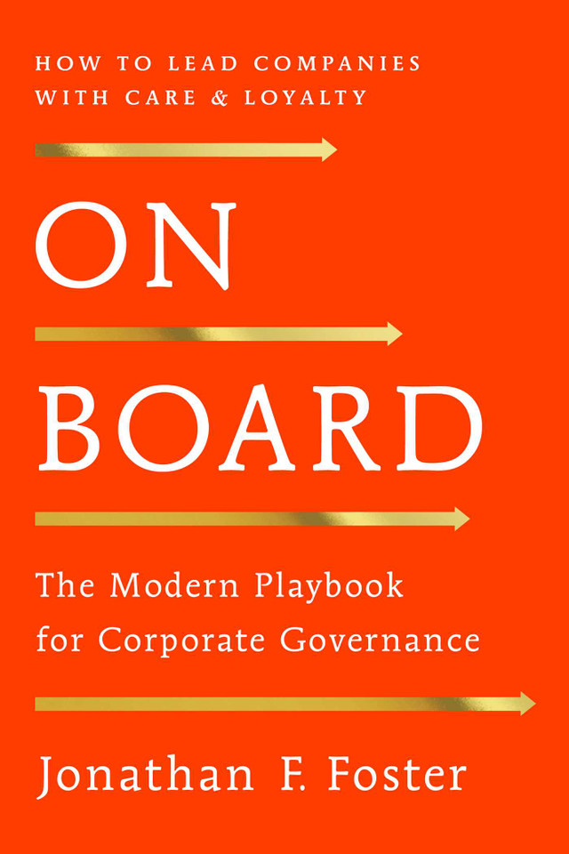On Board: The Modern Playbook for Corporate Governance book cover by Jonathan F. Foster
