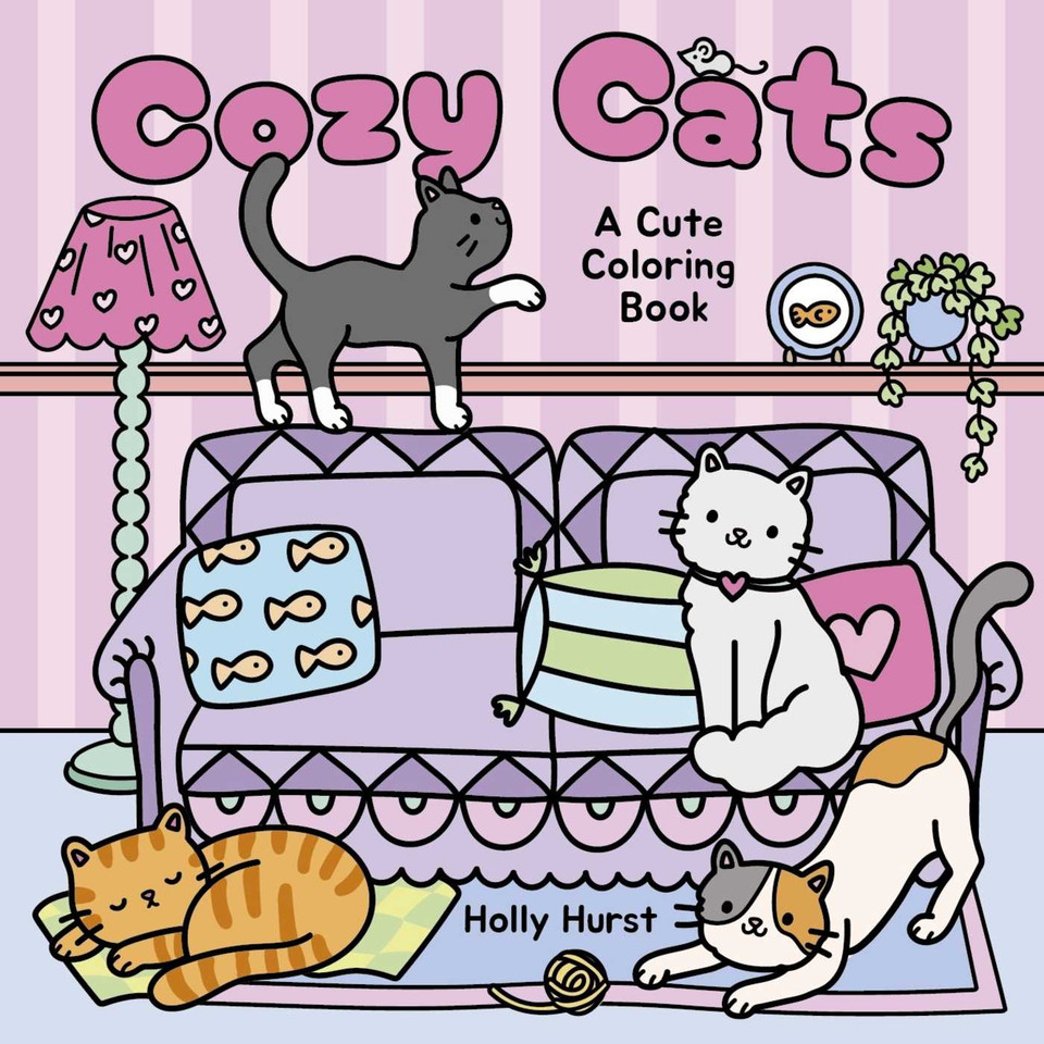 Cozy Cats Cute Coloring Book (Cozy Coloring) book cover by Holly Hurst