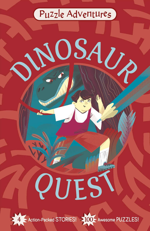 Dinosaur Quest: 4 Action-Packed Stories, 90 Awesome Puzzles! (Puzzle Adventures) book cover by Lucy Doncaster