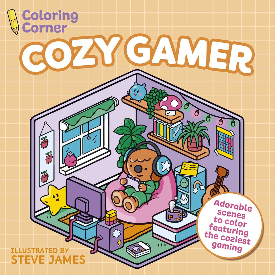 Coloring Corner: Cozy Gamer: Adorable Scenes to Color Featuring the Coziest Gaming (Coloring Corner) book cover by Steve James