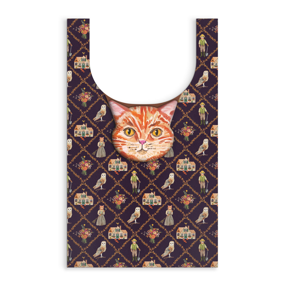 Cottage Cats Packable Nylon Tote book cover by Galison Galison