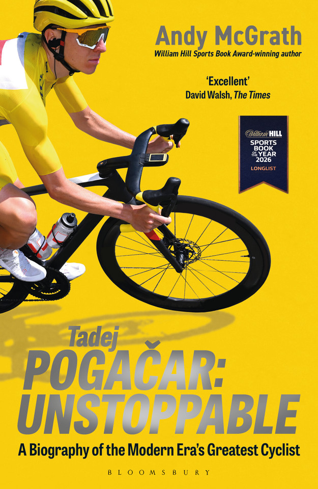 Tadej Pogacar: FIRST MAJOR BIOGRAPHY OF 5 X TdF WINNER book cover by Andy McGrath