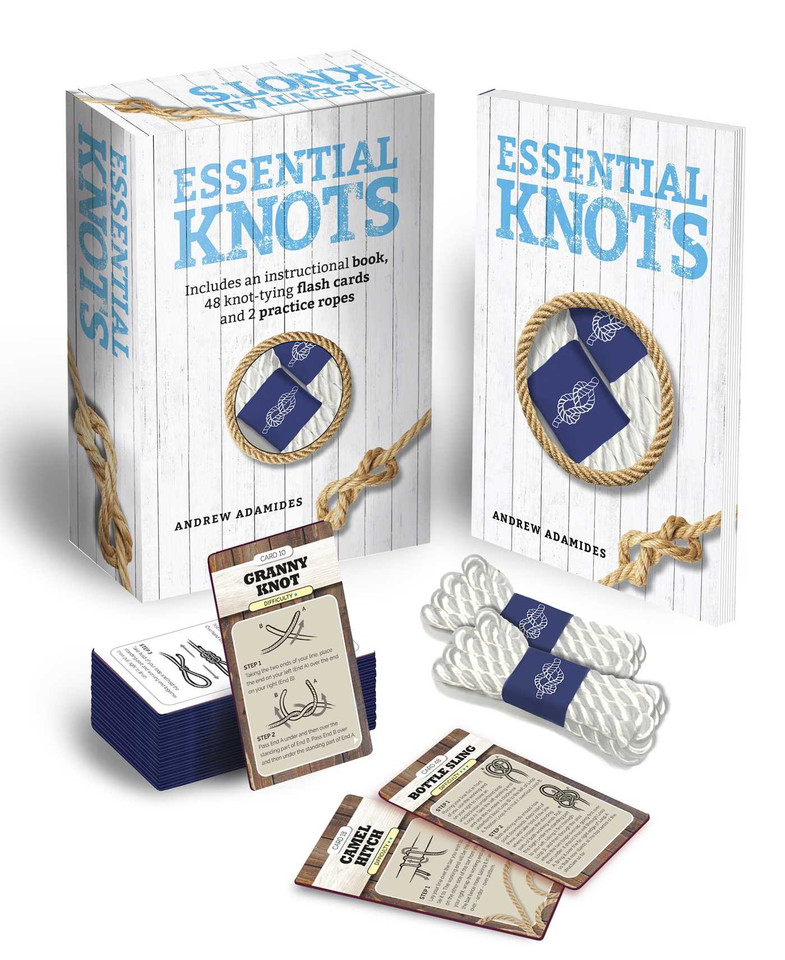Essential Knots Kit: Includes Instructional Book, 48 Knot-Tying Flash Cards and 2 Practice Ropes (Sirius Leisure Kits) book cover by Andrew Adamides