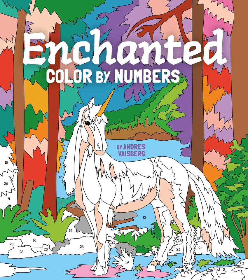 Enchanted Color by Numbers: Includes 45 Artworks To Colour (Arcturus Creative Color-by-Numbers) book cover by Andres Vaisberg