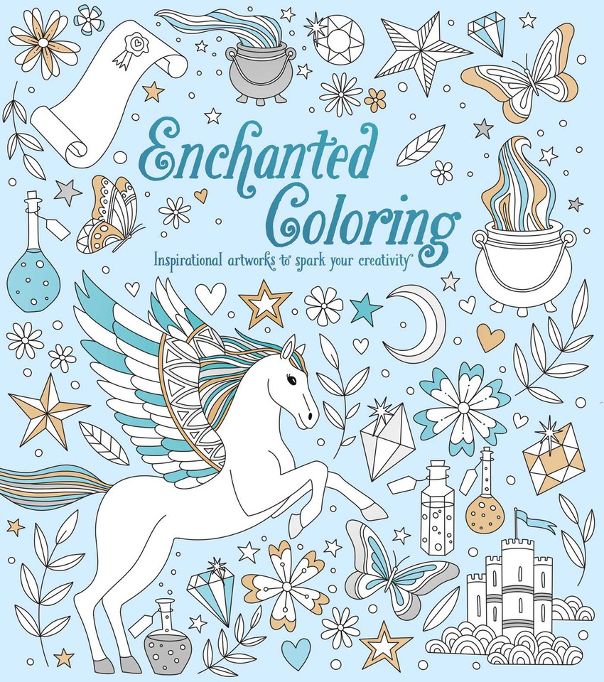 Enchanted Coloring: Inspirational Artworks to Spark Your Creativity book cover by Kelly
