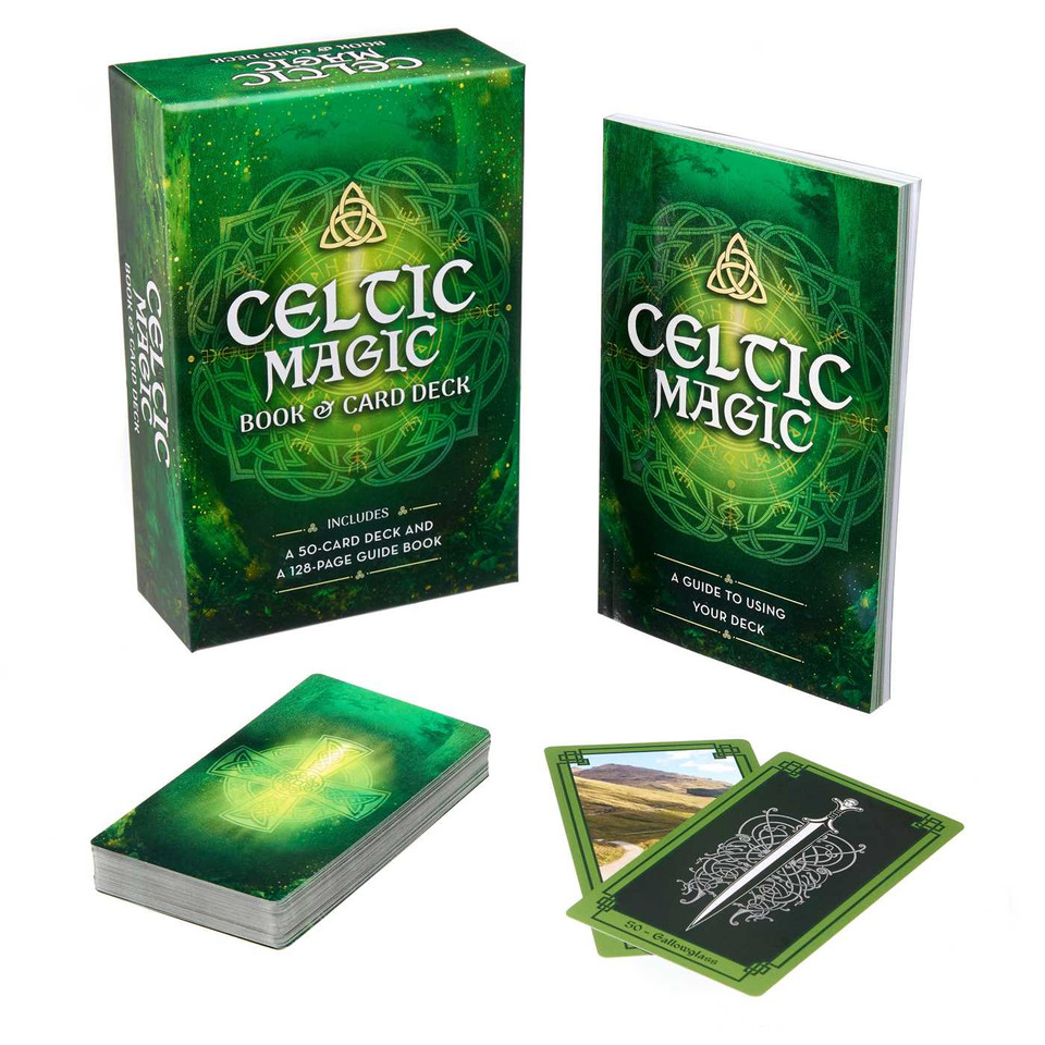 Celtic Magic Book & Card Deck: Includes a 50-Card Deck and a 128-Page Guide Book (Sirius Oracle Kits) book cover by Marie Bruce
