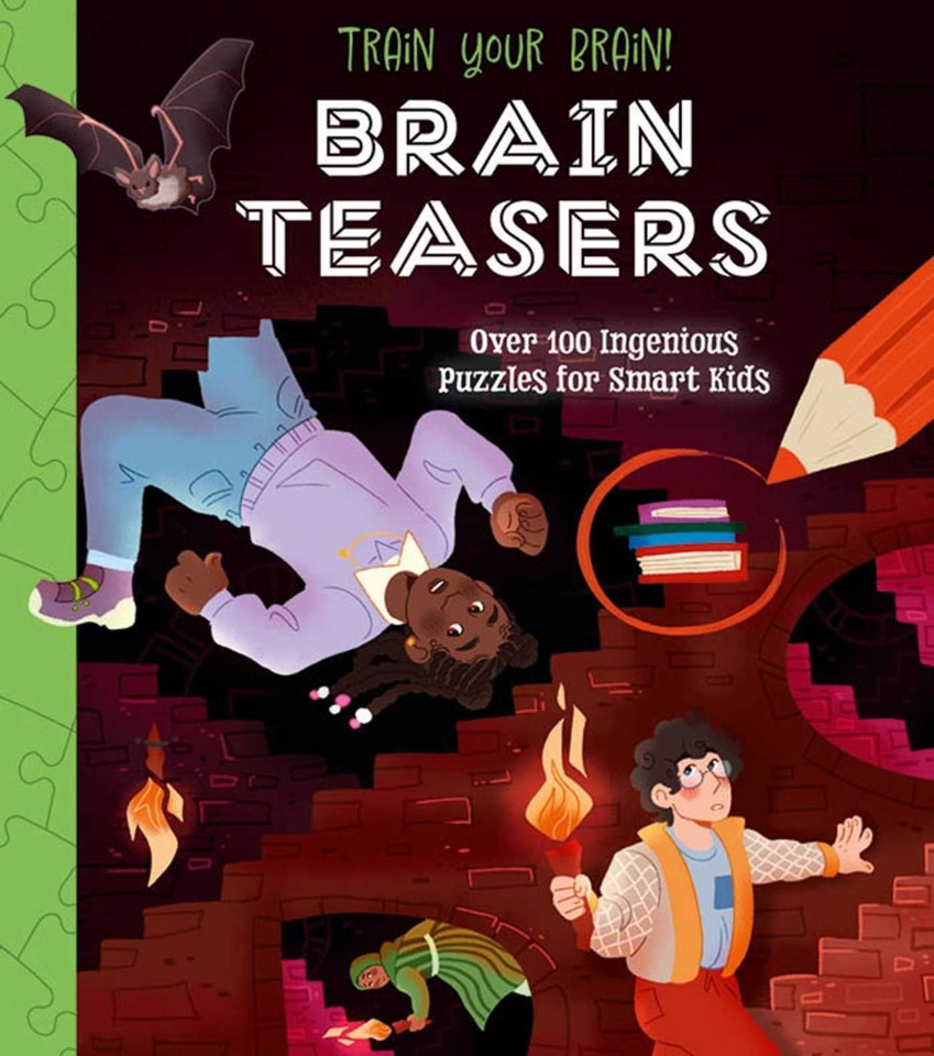 Train Your Brain! Brain Teasers: Over 100 Ingenious Puzzles for Smart Kids book cover by Regan