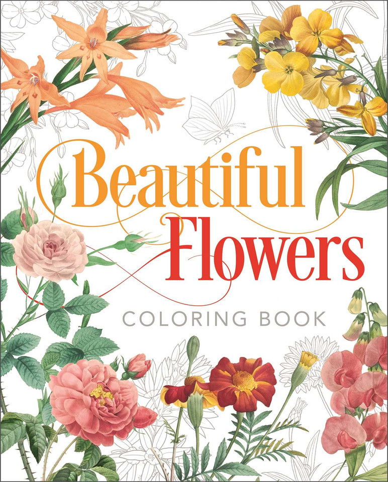 Beautiful Flowers Coloring Book (Sirius Classic Nature Coloring) book cover by Peter Gray