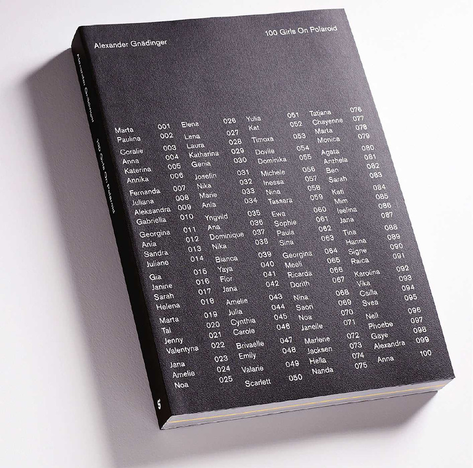 100 Girls on Polaroid book cover by Alexander Gnädinger