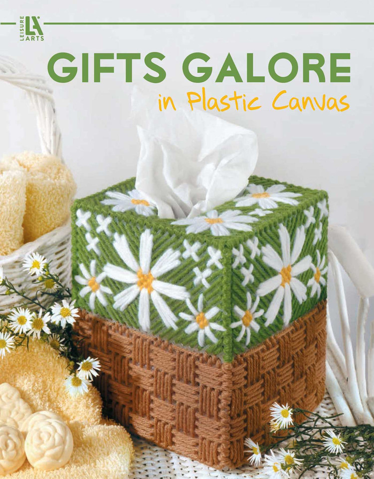 Gifts Galore in Plastic Canvas book cover by Leisure Arts