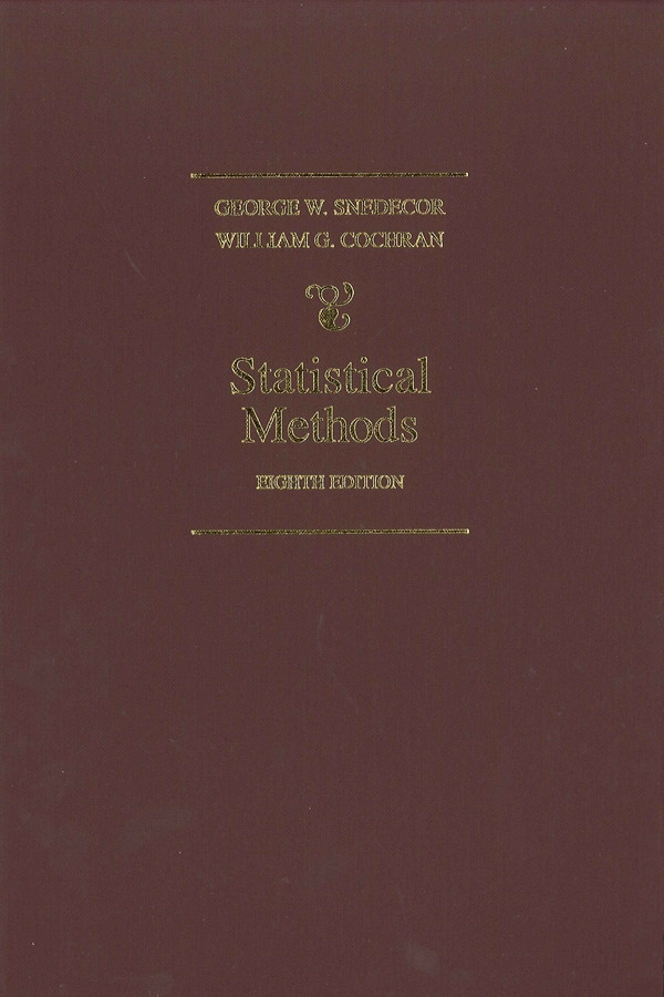 Statistical Methods book cover by George W. Snecdecor, William G. Cochran