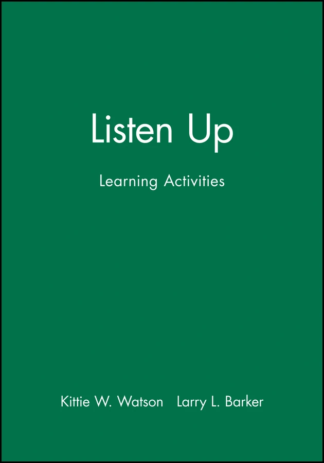 Listen Up: Learning Activities book cover by Kittie W. Watson, Larry L. Barker