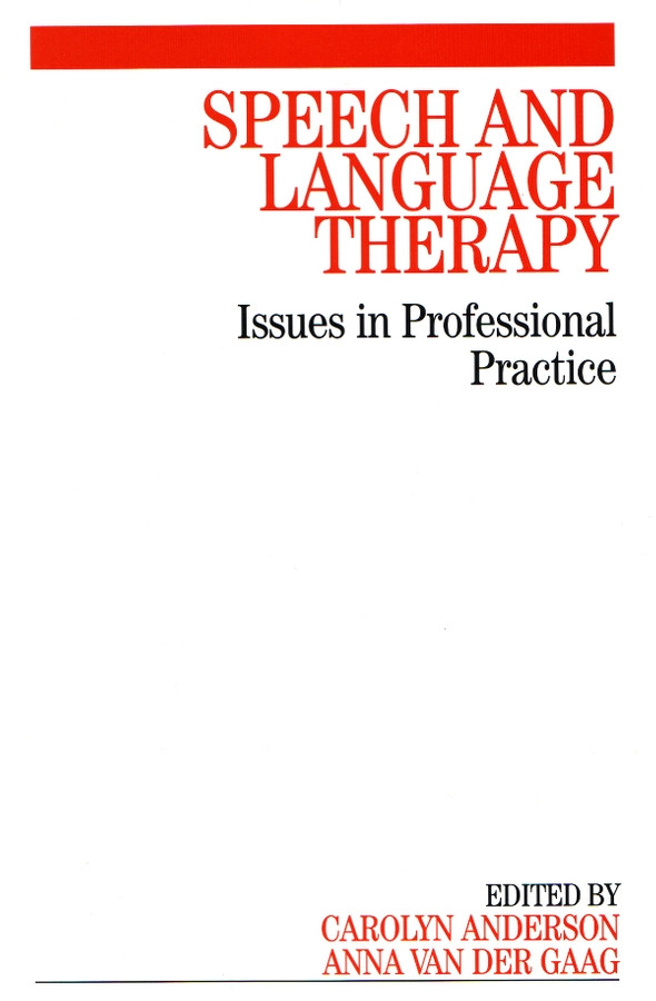 Speech and Language Therapy: Issues in Professional Practice book cover by 