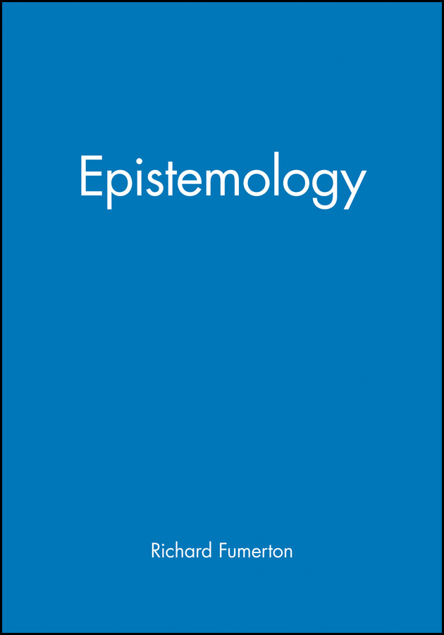 Epistemology (First Books in Philosophy) book cover by Richard Fumerton