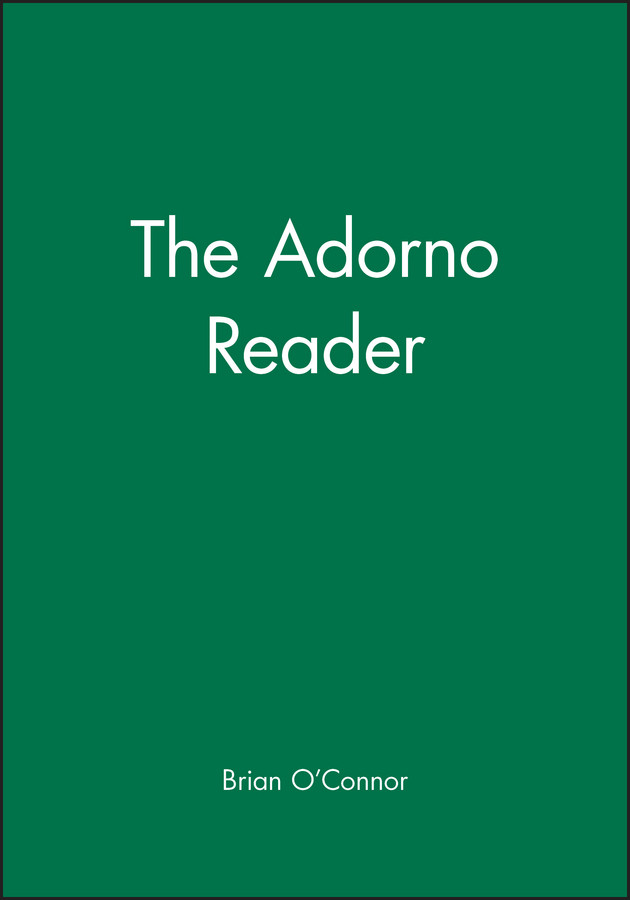 The Adorno Reader (Wiley Blackwell Readers) book cover by 