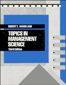 Topics in Management Science book cover by Robert E. Markland