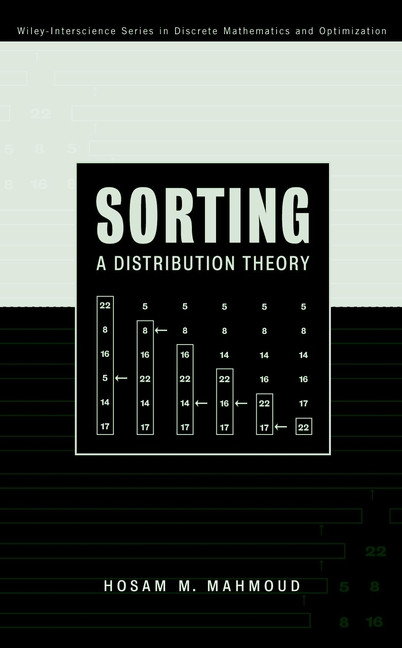 Sorting: A Distribution Theory (Wiley Series in Discrete Mathematics and Optimization) book cover by Hosam M. Mahmoud