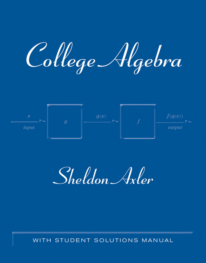 College Algebra book cover by Sheldon Axler