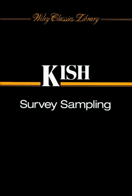 Survey Sampling (Wiley Classics Library) book cover by Leslie Kish