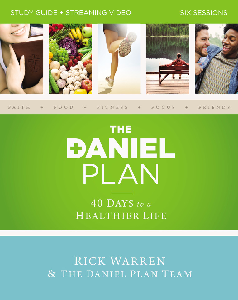 The Daniel Plan Study Guide plus Streaming Video: 40 Days to a Healthier Life (The Daniel Plan) book cover by Rick Warren, Dr. Daniel Amen, Dr. Mark Hyman